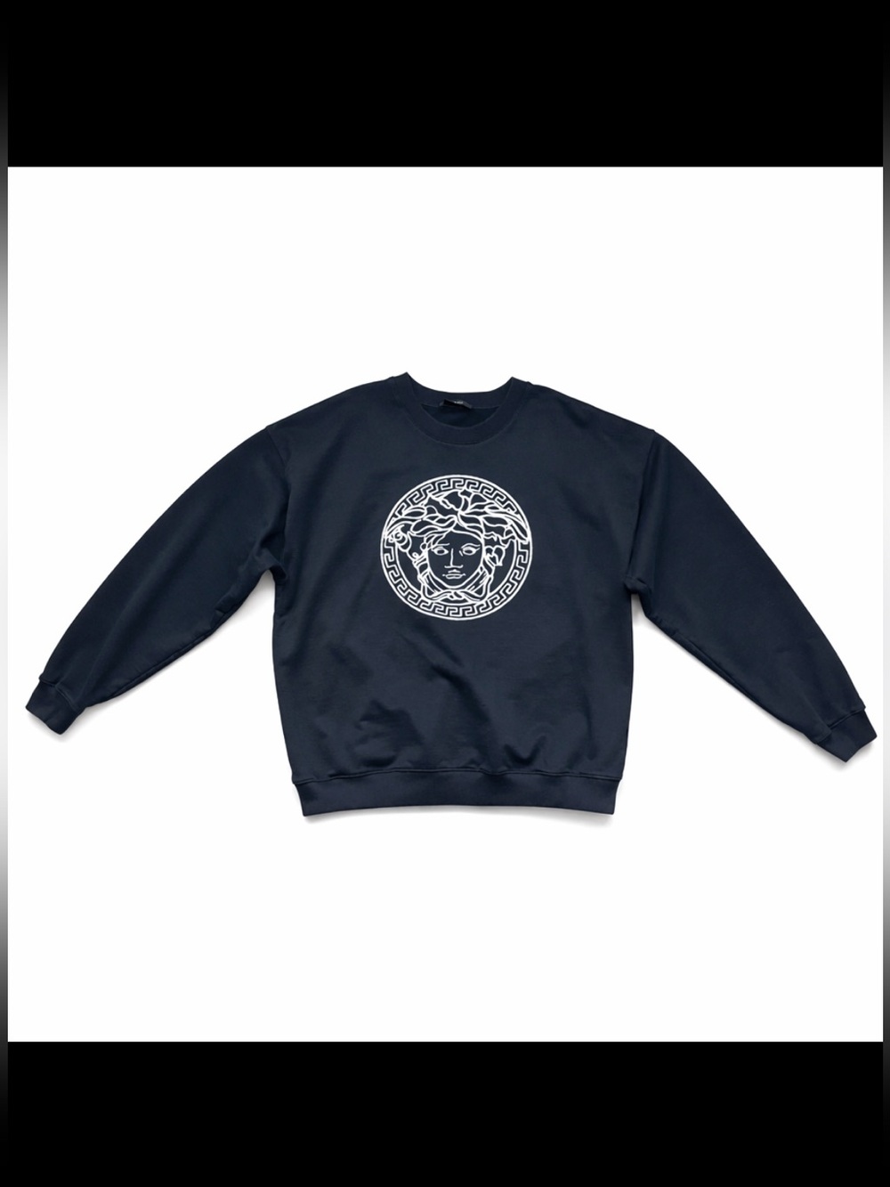 Authentic Versace Medusa Embroidered Crewneck Sweatshirt Black Mitchell
Fit 2XL
